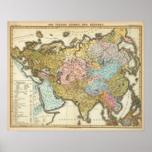 Póster Pessoas de Ásia e de Europa