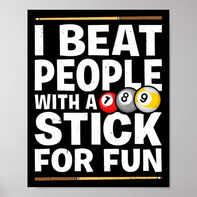 Poster Pessoas De Beat De Jogo De Snooker Com Jogadores D (Frente)
