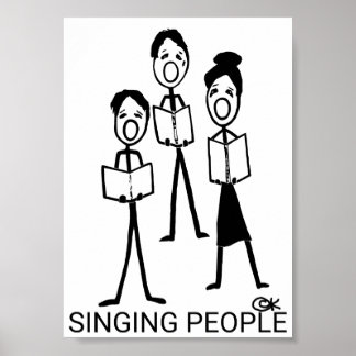 Poster Pessoas de canto