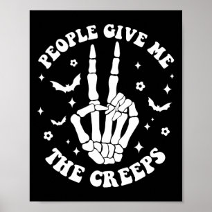 Poster Pessoas De Mão Do Esqueleto Do Dia de as Bruxas en