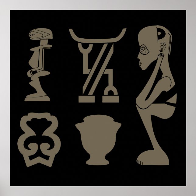 Poster Pessoas de tribos africanas (Frente)