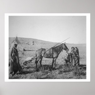 Póster Pessoas do Cree do nativo americano de Canadá