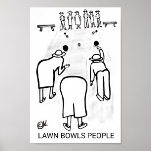 Poster Pessoas do Lawn Bowls