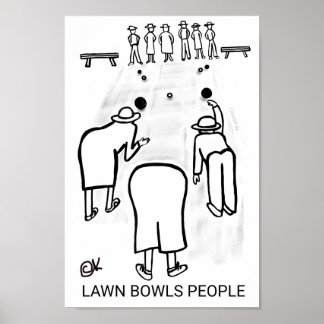 Poster Pessoas do Lawn Bowls