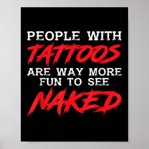 Poster Pessoas Engraçadas Com Tatuagens _ Tatuadas - Tatu