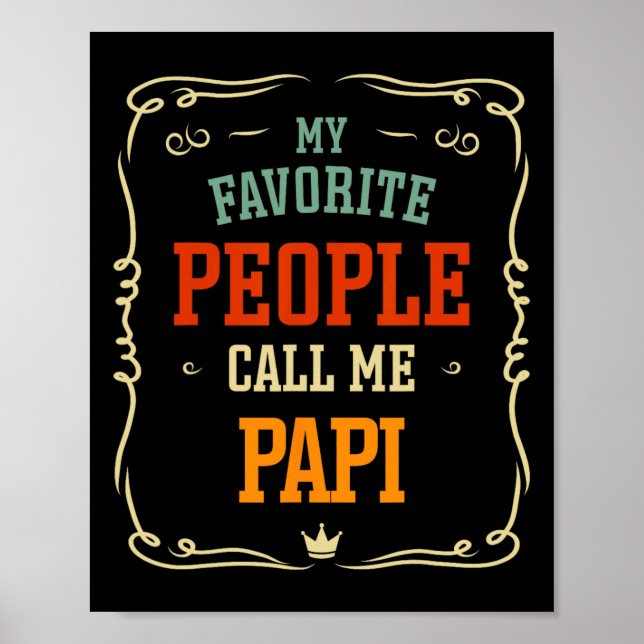 Poster Pessoas Favorito Chame-me Dia de os pais Papi (Frente)