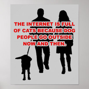 Poster Pessoas Gato Versus Pessoas Cachorro Cartaz Divert