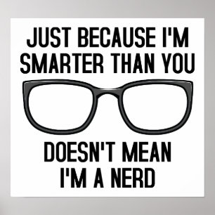 Póster Pessoas Mais Inteligentes Não São Nerds Cartaz Div
