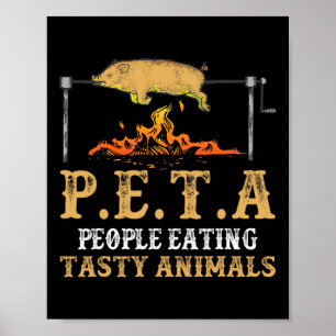 Poster Pessoas Peta Comendo Entusiastas De Quintal De Ani