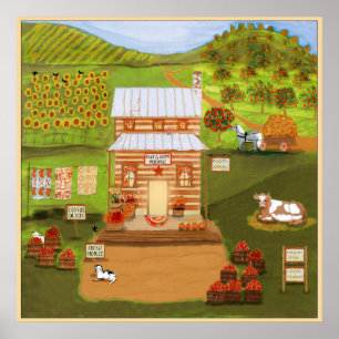 Poster Pessoas primitivas Art Old Country Store