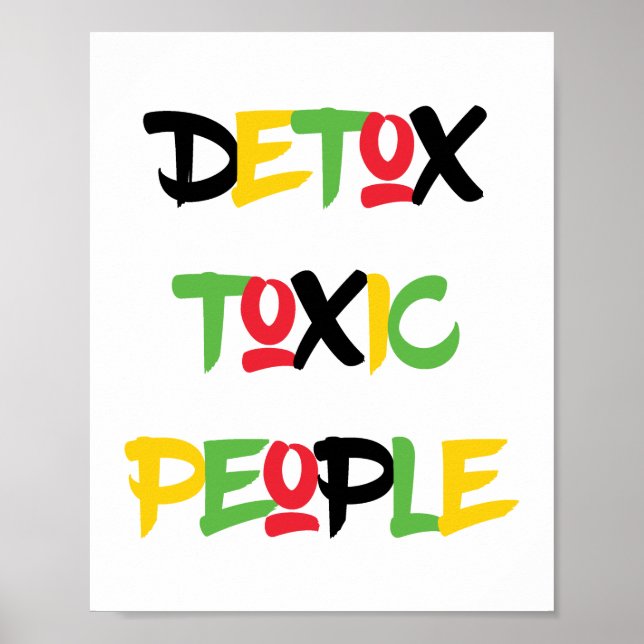 Poster Pessoas Tóxicas de Detox (Frente)