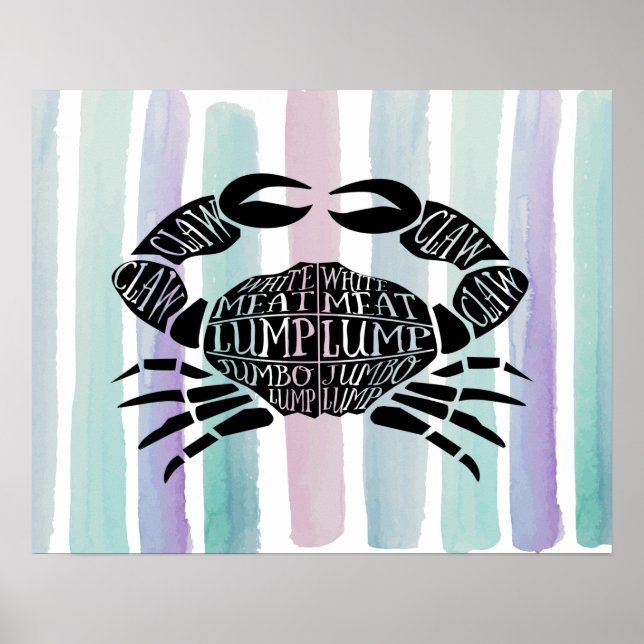 Poster Pestiche pescador caranguejo açougueiro carne cort (Frente)