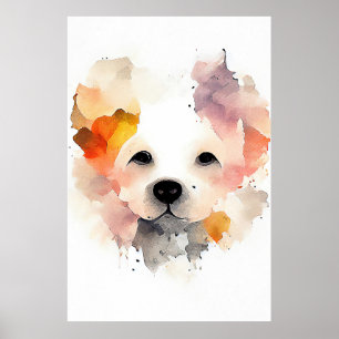 Poster Pet Animal Nature Watercolor Pintura