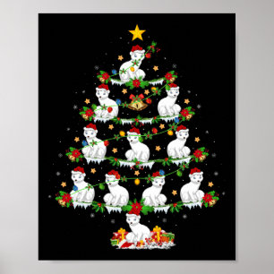Poster Pet Animal Xmas Lights Papais noeis Ártico Fox Chr
