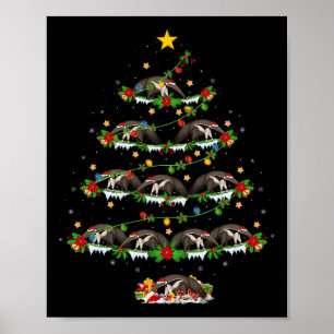 Poster Pet Animal Xmas Papais noeis De Luz Anteia Natal T