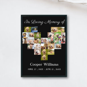 Poster Pet Dog Memorial Personalizado Colagem Foto Colage