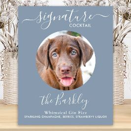 Poster Pet Dog Signature Cocktail Azul