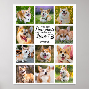 Poster Pet Memorial Paw Imprime 11 Foto Personalizada