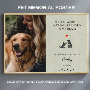 Poster Pet Photo Memorial Pet Perda Citação Personalizada