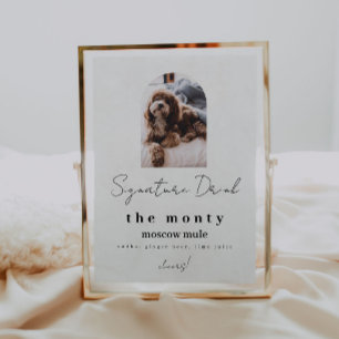 Poster Pet Signature Beber com Foto