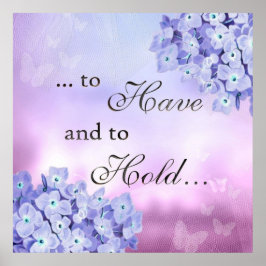 Poster Petais Delicados: Hidrínea Azul