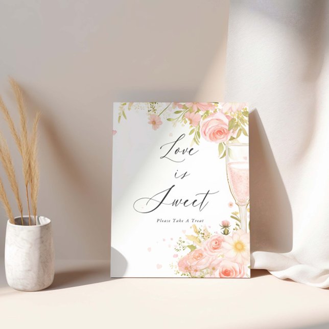 Poster Petais E Chá de panela Prosecco O Amor É Doce (Criador carregado)