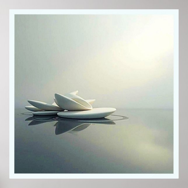 Poster Petais flutuantes de Design de pedra (Frente)