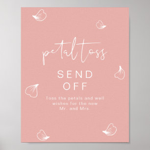 Poster Petal de Casamento de Pastel Vibrante LEAH Enviar