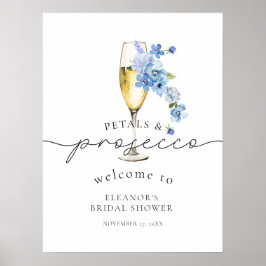 Poster Pétalas de Flor Selvagem Azul e Chá de panela Pros
