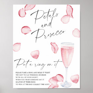 Poster Pétalas e Prosecco - ponham um anel no jogo