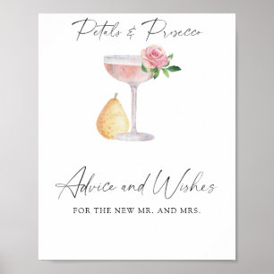 Poster Petals & Prosecco - conselhos e desejos
