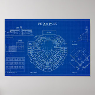 Poster PETCO Park Blueprint English