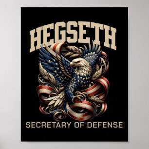 Poster Pete Hegseth Secretário de Defesa Apoio Trump Pa