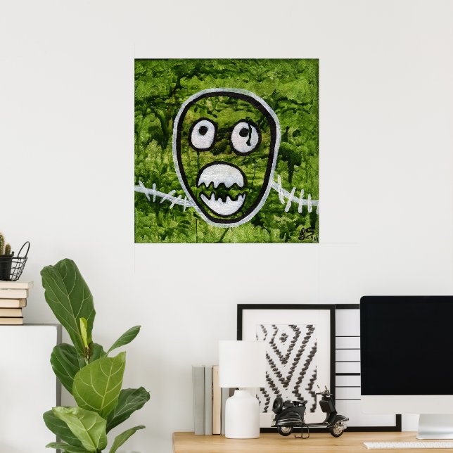 Poster Pete Semente Esqueleto Estranho Arte de Monstro Ex (Escritório em casa)