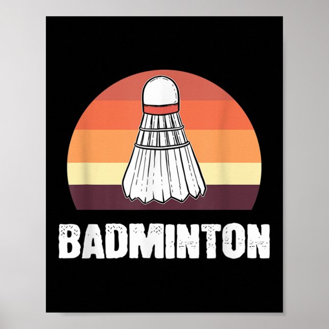 Poster Peteca de Badminton Jogador de Badminton  (Frente)