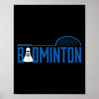 Poster Peteca de Badminton para Jogadores de Badminton Ho