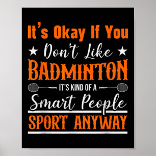 Poster Peteca de Badminton Raquete Jogador de Badminton