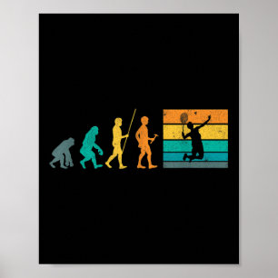 Poster Peteca de Badminton Vintage Evolução Retro Badmint