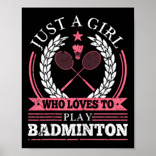 Poster Petecas de Badminton Badminton Feminino 