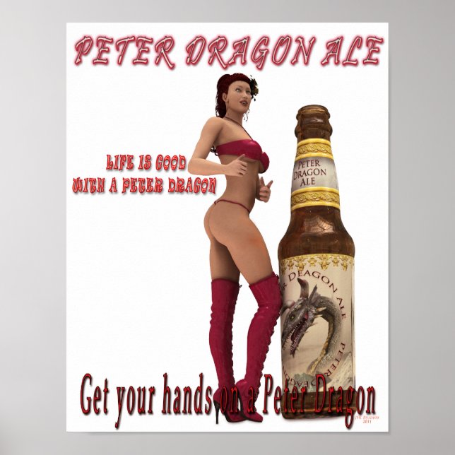 Póster Peter Dragon Ale a vida é boa (Frente)