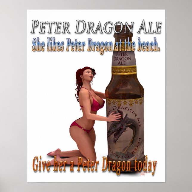Póster Peter Dragon Ale Beach (Frente)