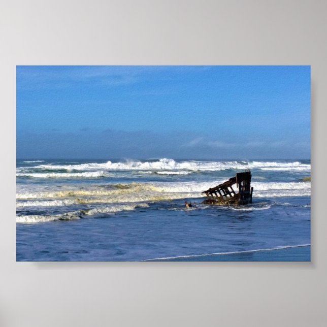 Poster Peter Iredale Shipwreck, Costa do Oregon (Frente)