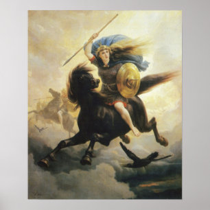 Póster Peter Nicolai Arbo - Valkyrien