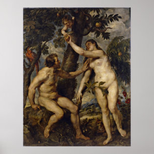 Poster Peter Paul Rubens - Adam e véspera