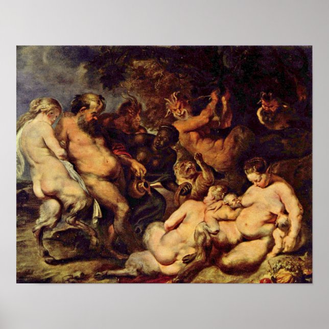 Póster Peter Paul Rubens - Bacchanal (Frente)