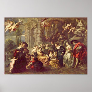 Póster Peter Paul Rubens - jardim do amor