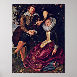 Póster Peter Paul Rubens - pintor e sua esposa