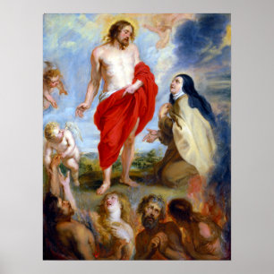 Poster Peter Paul Rubens Santo Teresa Ávila Interceding