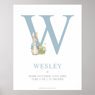 Poster Peter Rabbit Carta personalizada W
