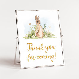 Poster Peter Rabbit Chá de fraldas Obrigado por vir